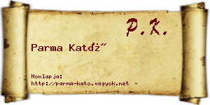 Parma Kató névjegykártya